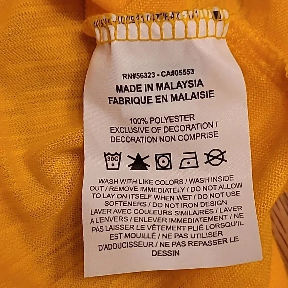 Nike Men's Medium Dri Fit active workout shirt yellow and white NWT LOT-C